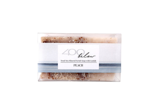 Dead Sea Mineral Scrub Soap  with Loofah-Peach