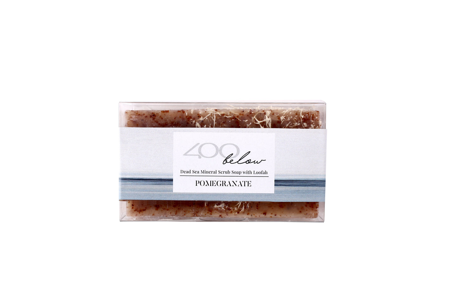 Dead Sea Mineral Scrub Soap with Loofah-Pomegranate