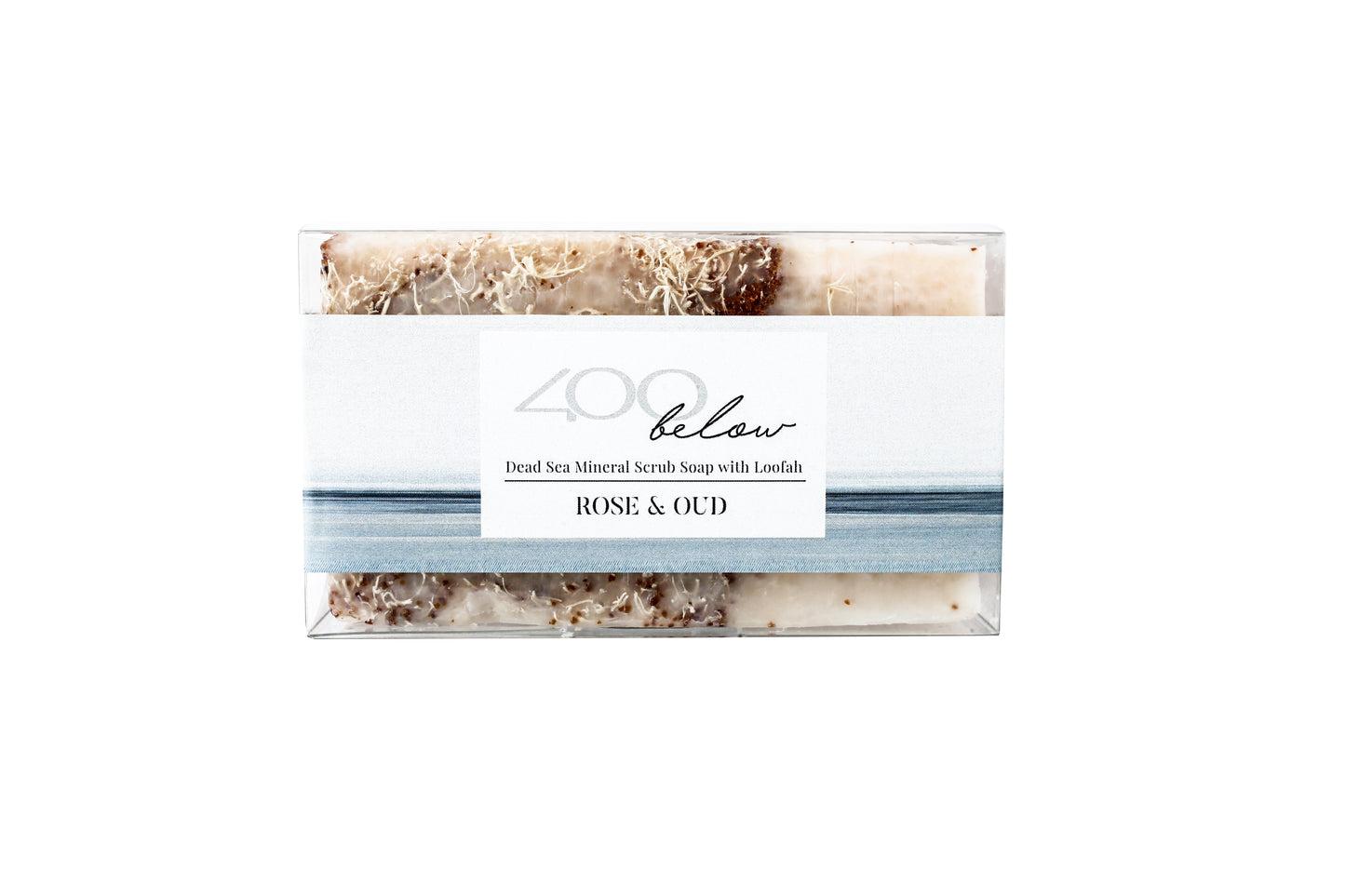 Dead Sea Mineral Scrub Soap with Loofah-Rose & Oud